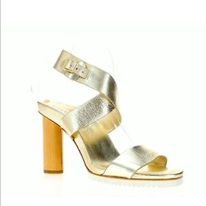 Halston Heritage Nala Gold Platform Sandals -Sz. 9